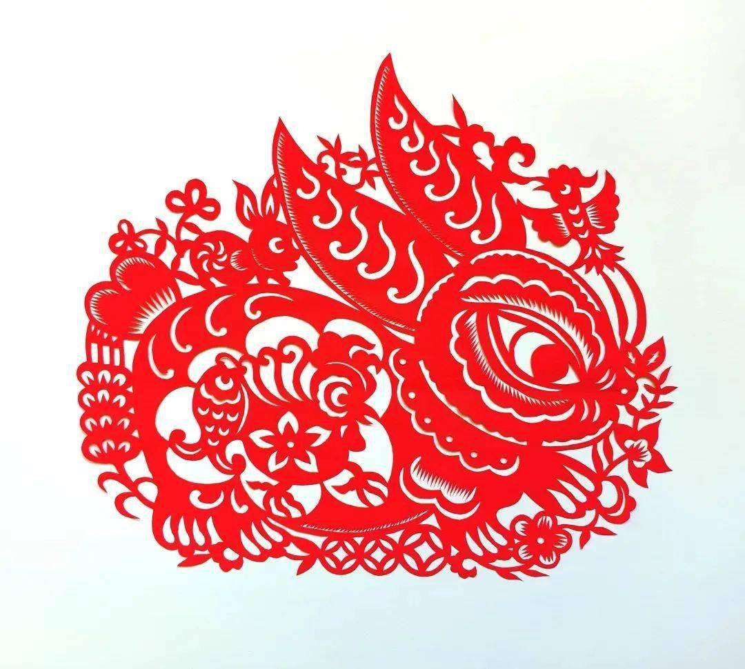 "生态黄河口 喜迎癸卯兔"2023玉兔贺岁剪纸作品赏析_山东省_福建省