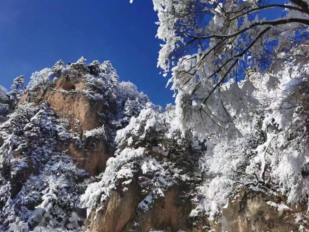 崆峒山雪景图片图片