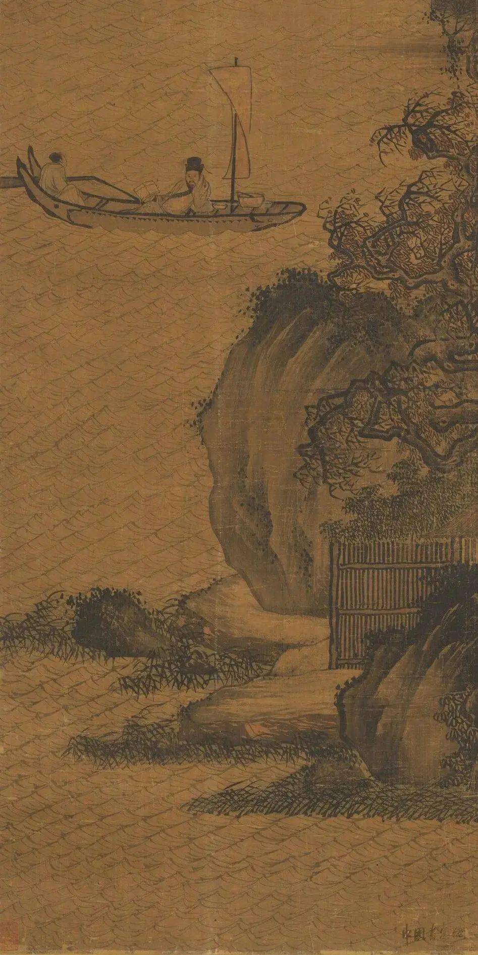 唐寅游钓图