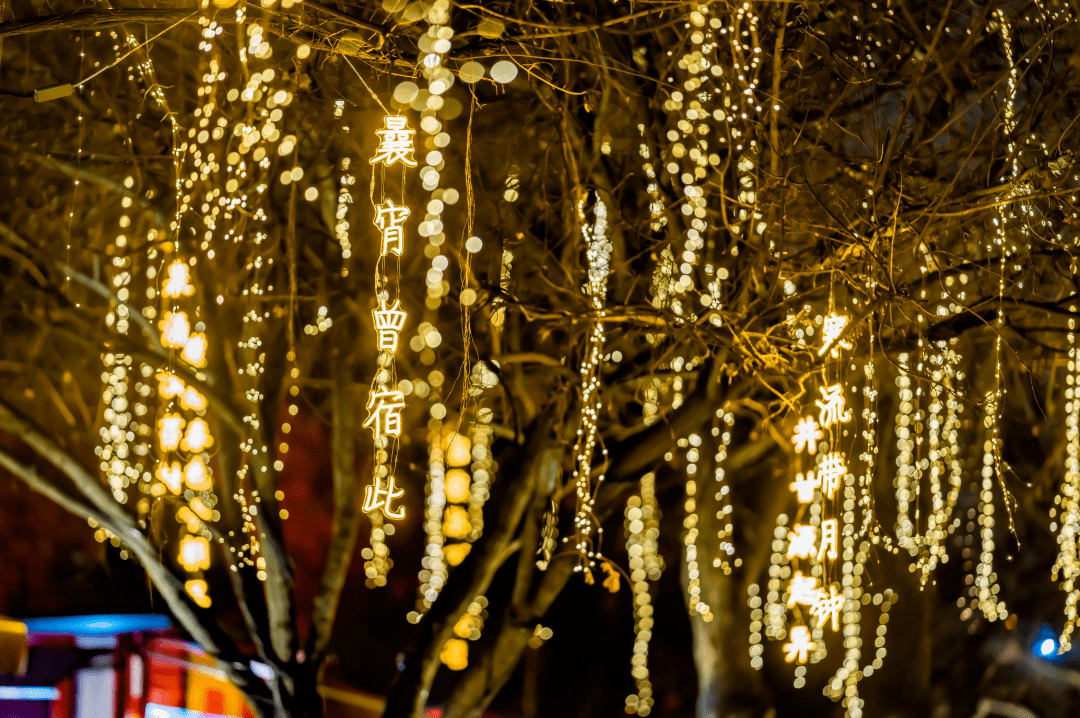 创意主题灯组《流金贺春》,长50米,高8米,巨型"春"字灯组造型昂然挺立