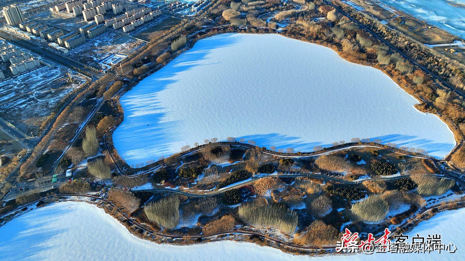 张掖：芦水湾冬景如画