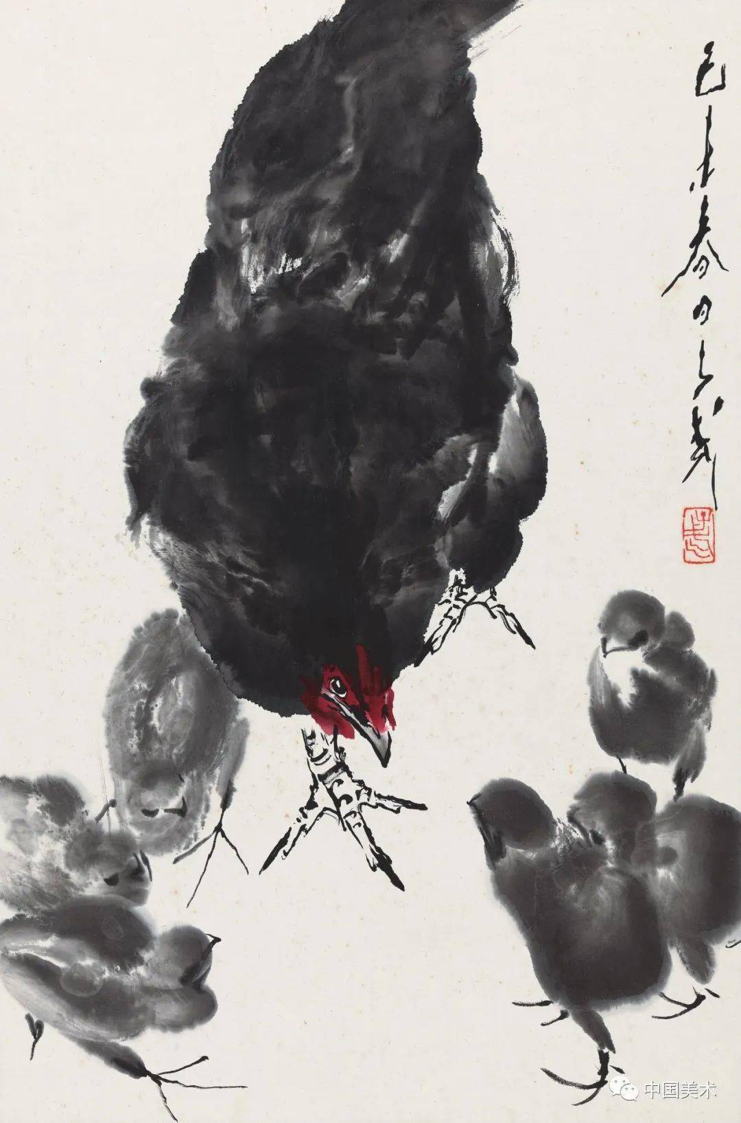 【书画欣赏】王子武画鸡,大吉!
