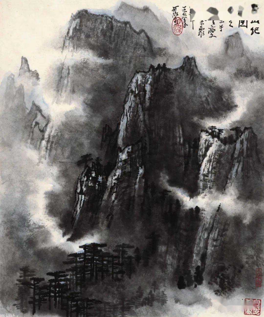 李可染 山水図 掛軸 四尺中堂 水墨山水 漓江風景 純手描き 中国美術 李可染山水画特点浅析_搜狐网