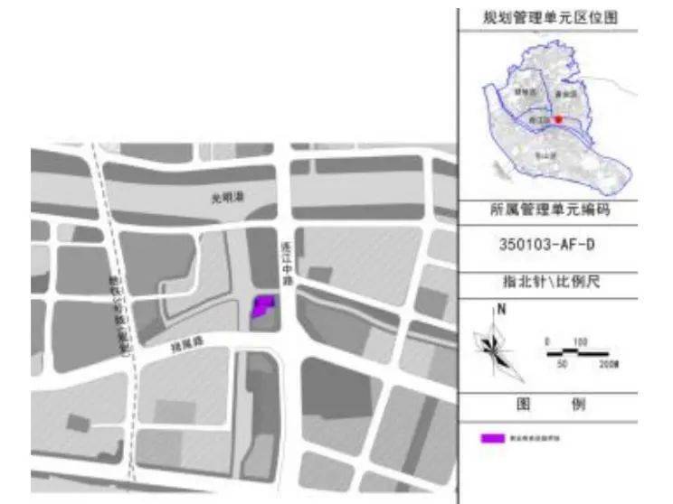 【通知布告】福州市中心两幅微型地块控规公示：1幅地块拟建酒店
