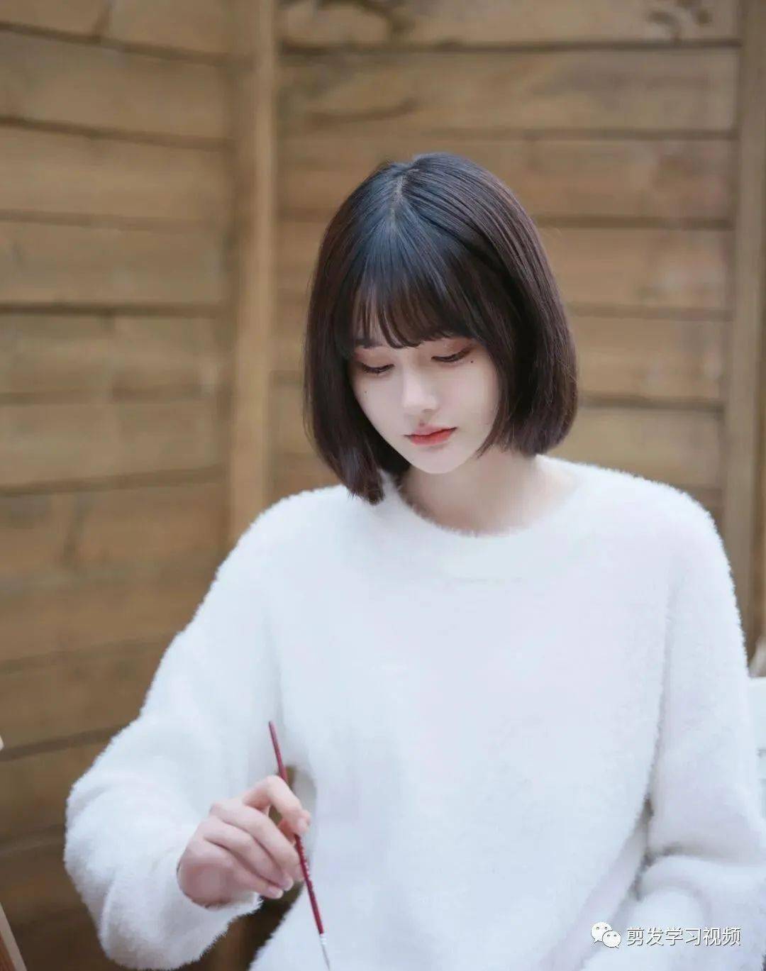 剪 甜美风齐脖短发