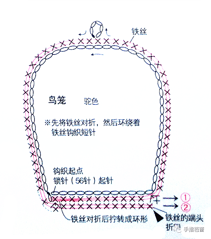 钩织小鸟图解中文图片