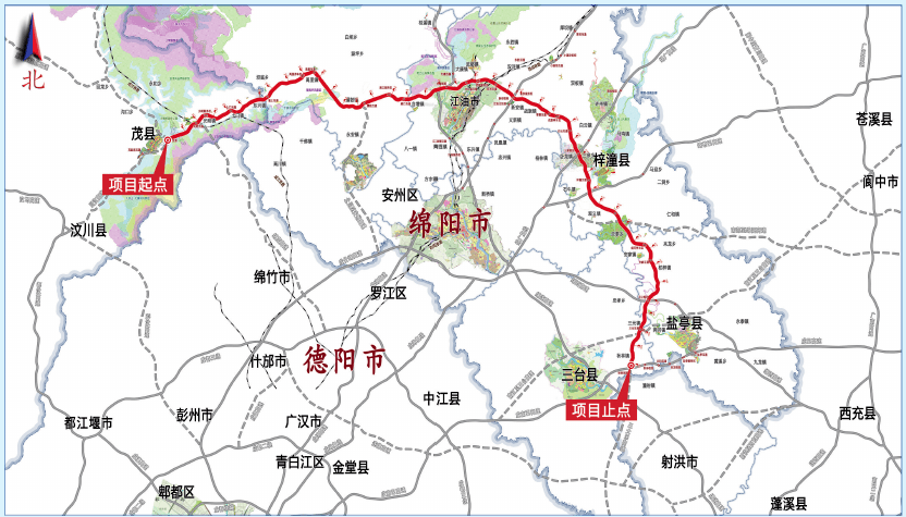 三台大英高速路线图图片