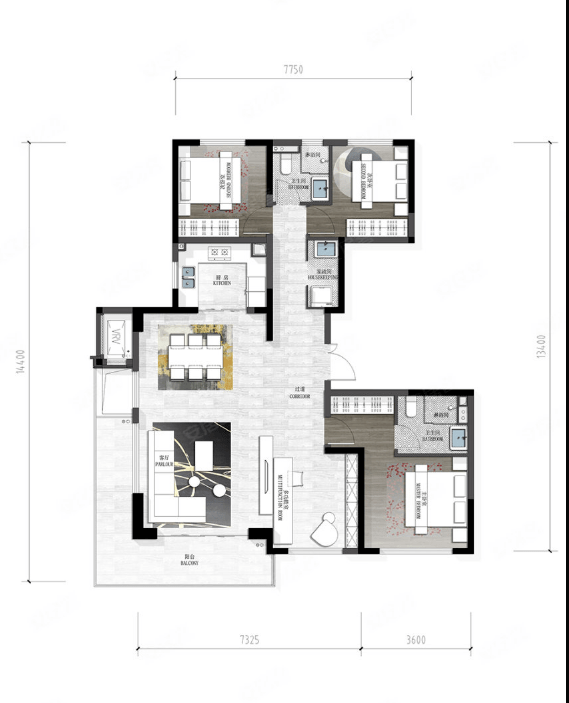 西安楼市"内卷时代"!约143㎡户型专辑!_设计_面积_保利天