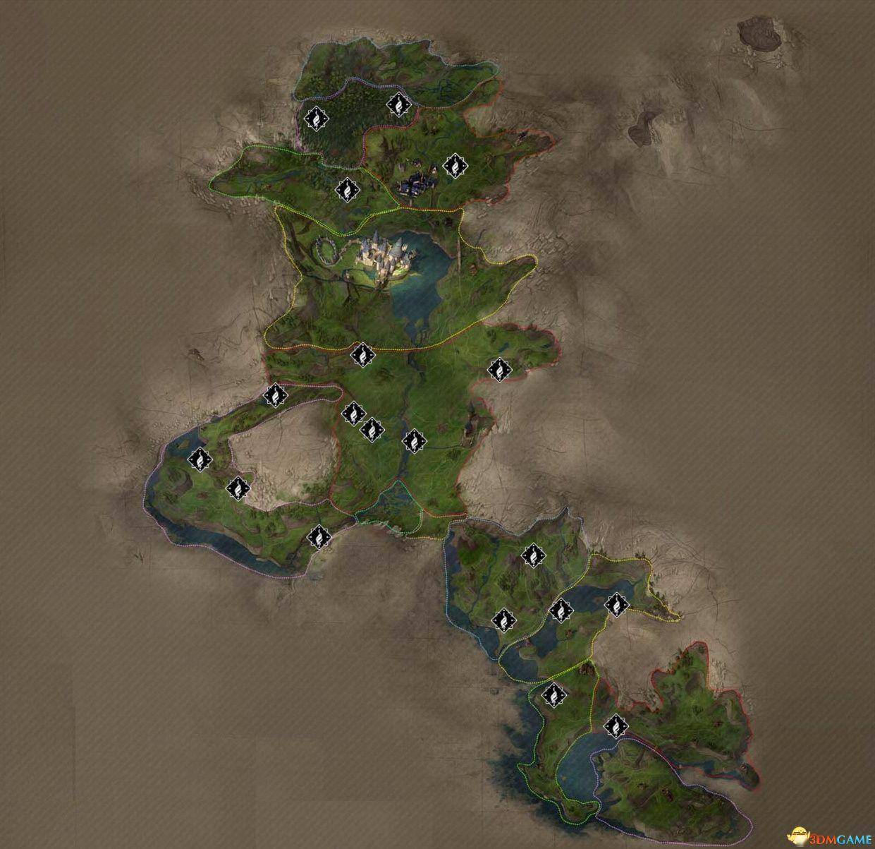 以下是古代魔法热点位置:和全部核心互动后就能提升古代魔法能量上限