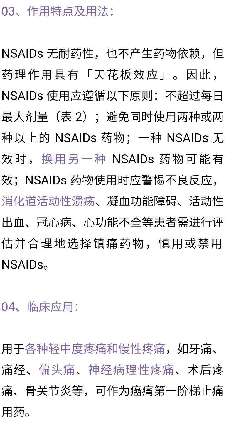 具有镇痛作用的药物分类