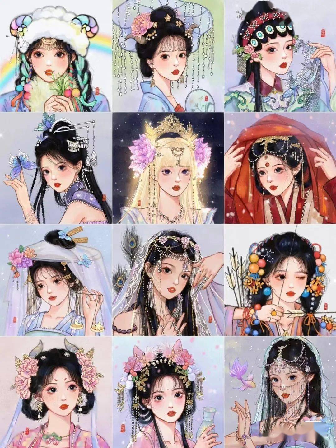 古风系列的十二星座,太米啦~_古装_内容_微信