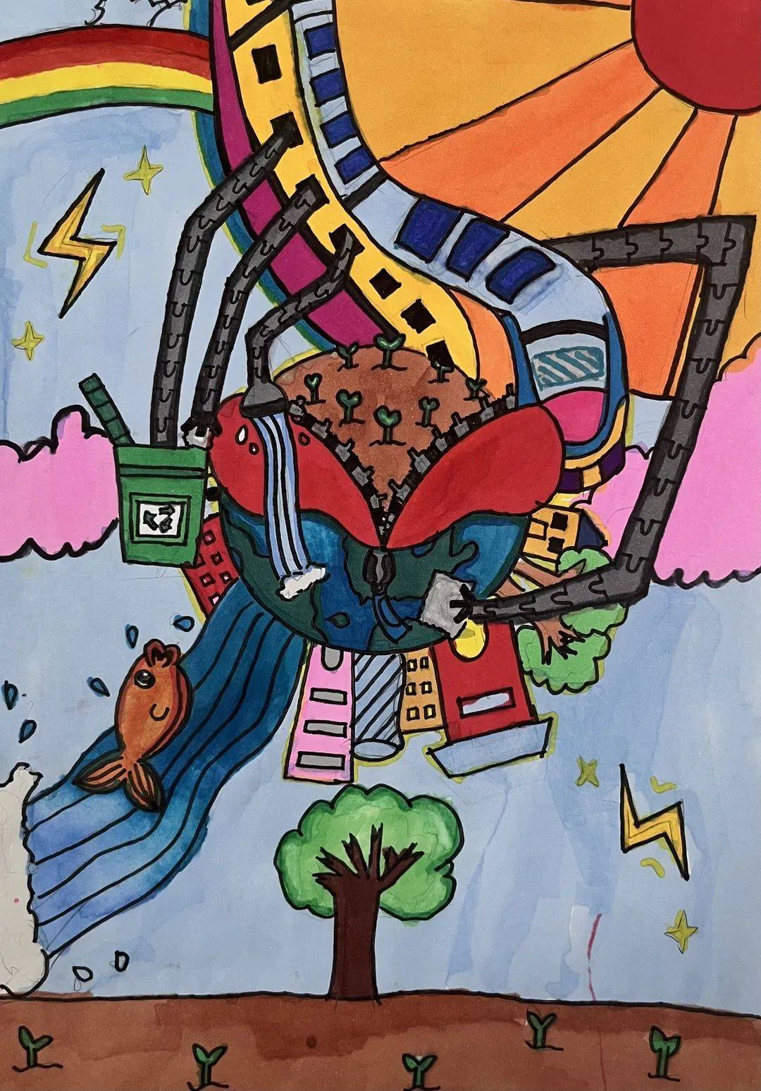 23"世界气象日活动系列之绘画比赛_新城小学_作品_实验