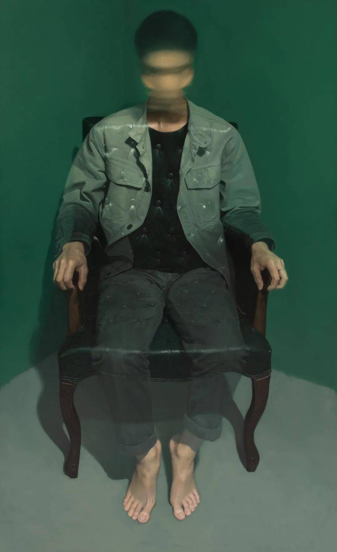 陈刘思达《午休的打工人 160×150cm 布面油画张晋浩《远方—见