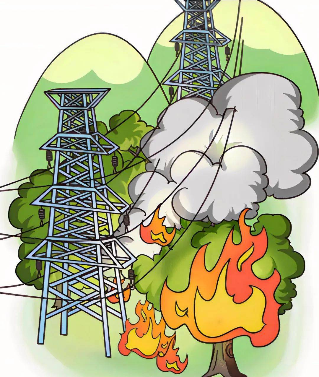 电力线路防护宣传月 | 高压线下,山火猛于虎_防火_输电_火种