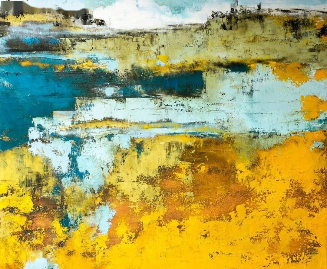 抽象风景油画_搜狐网