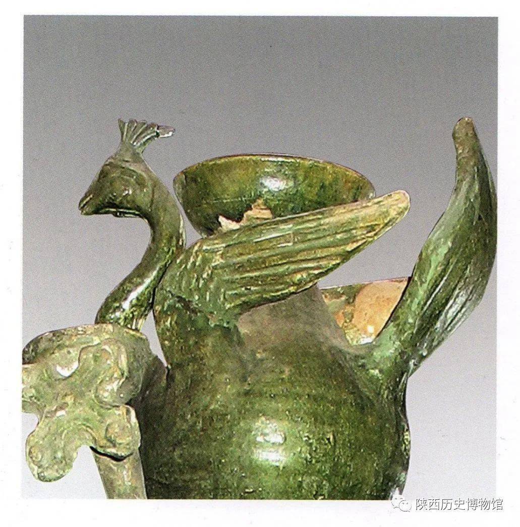 寻宝陕博 ·绿釉陶孔雀灯_汉代_文物_大唐