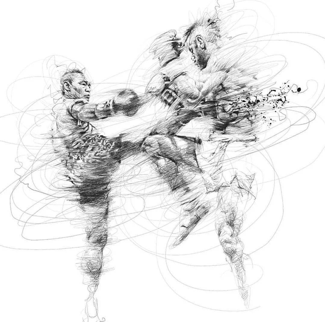 马来西亚插画家的飞线素描_在线_艺术_绘画