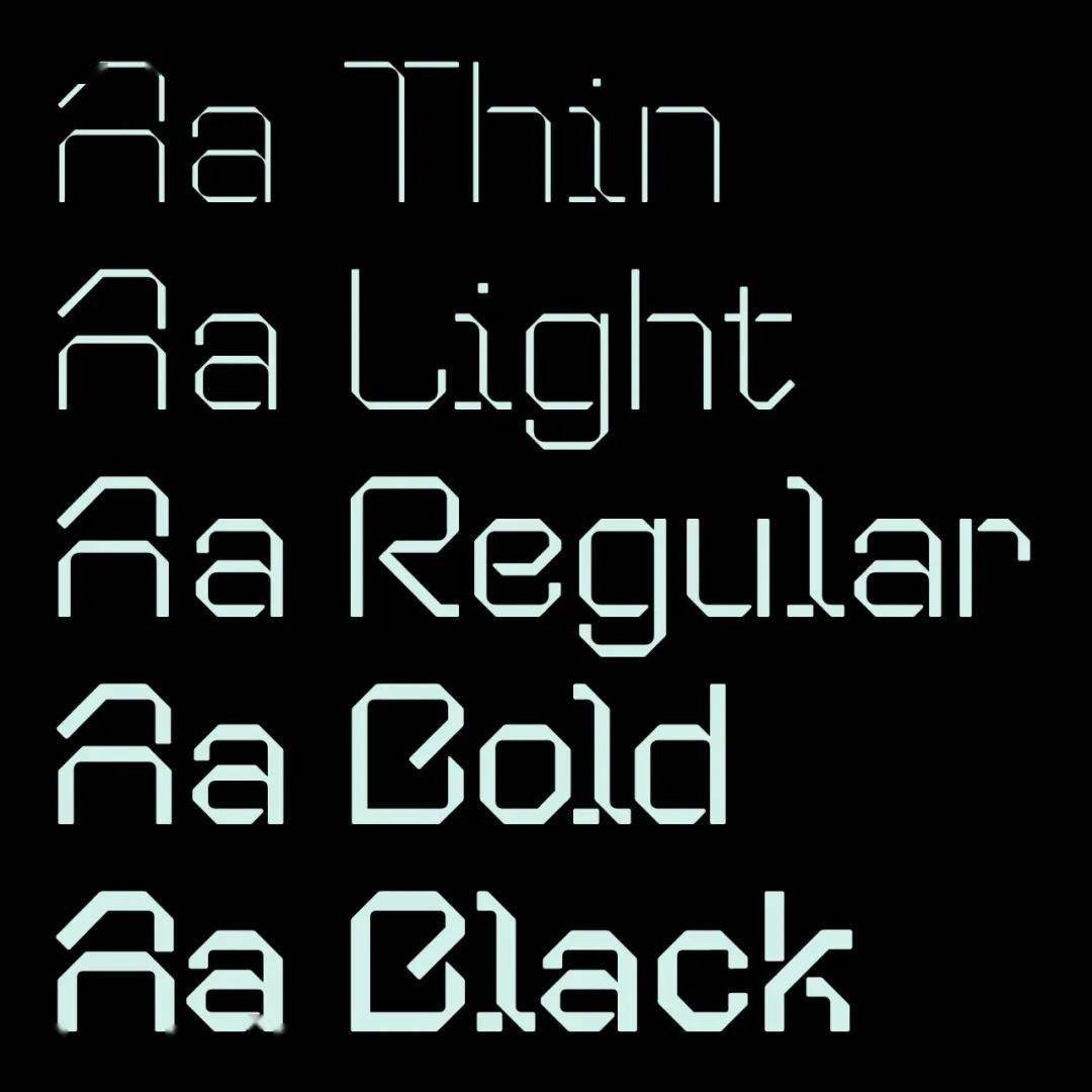 一款未来感和复古感的字体:coanda_显示_应用_底部