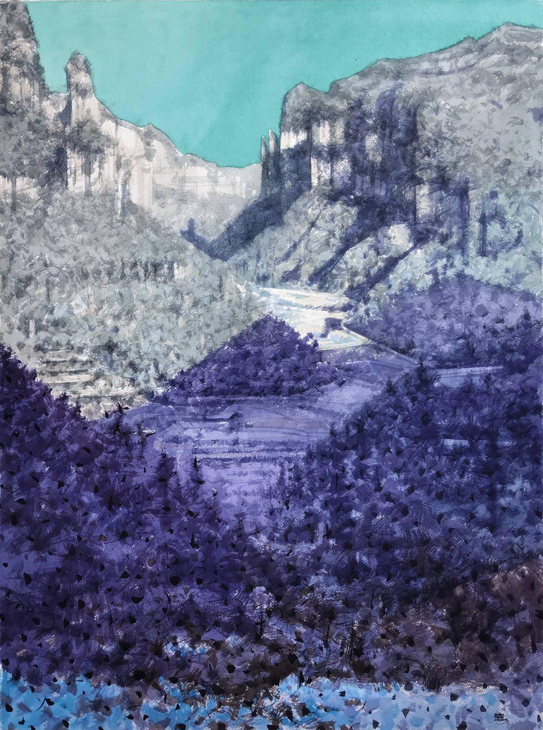 武汉美术馆馆长 陈勇劲_cm_水彩_纸本