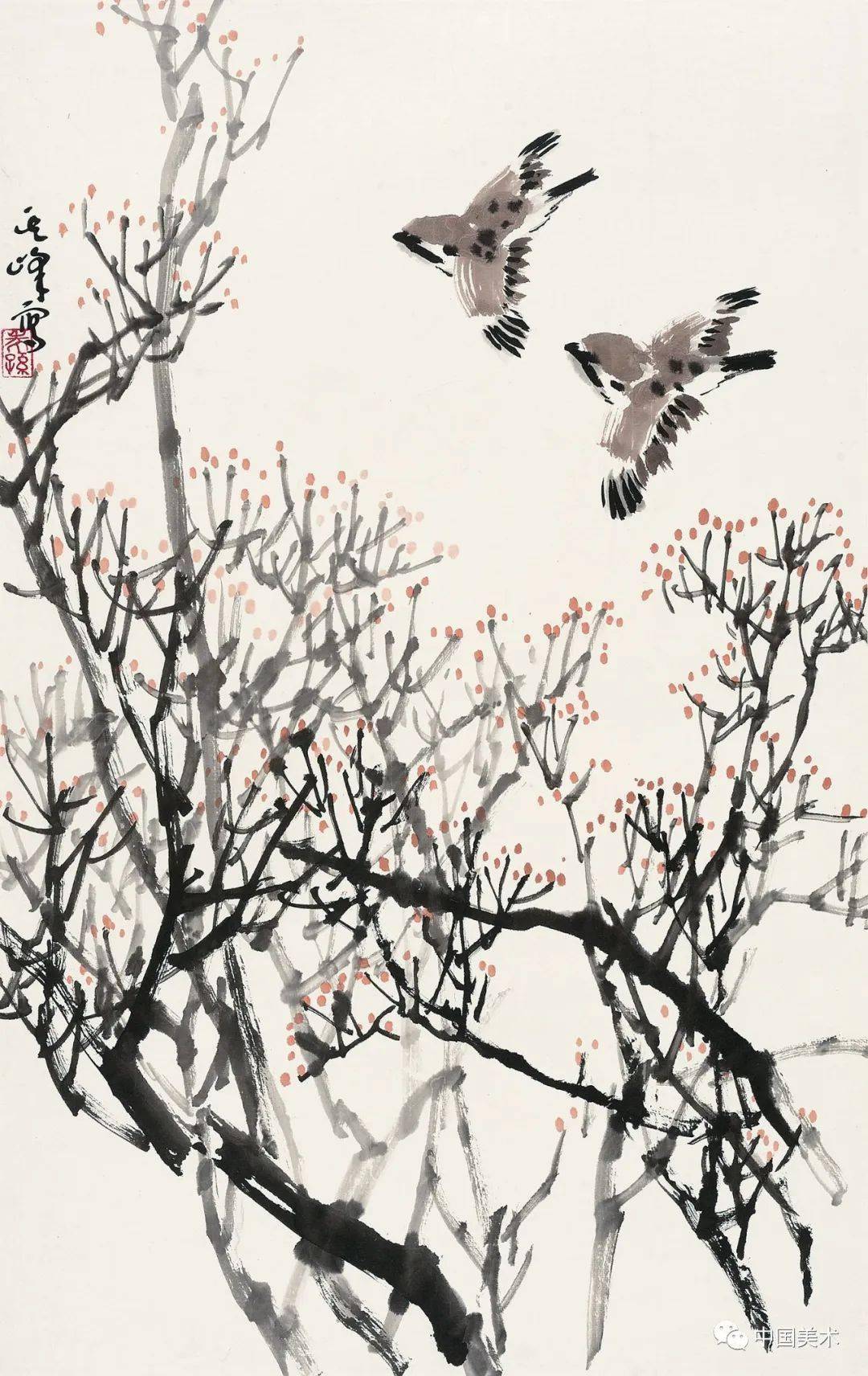 孙其峰画麻雀,灵动可爱_中国画研究院_经典_高清