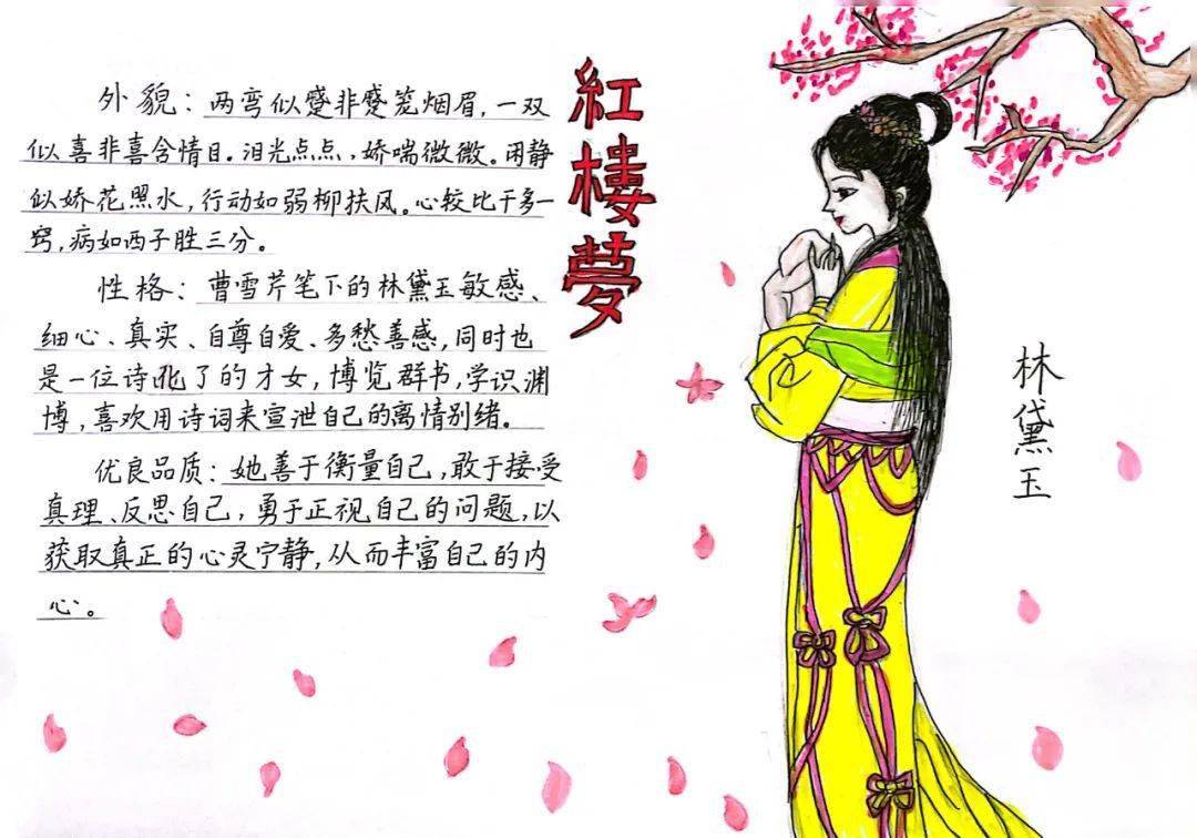 为此,五年级语文组开展了"走进名著,制作人物名片"活动.