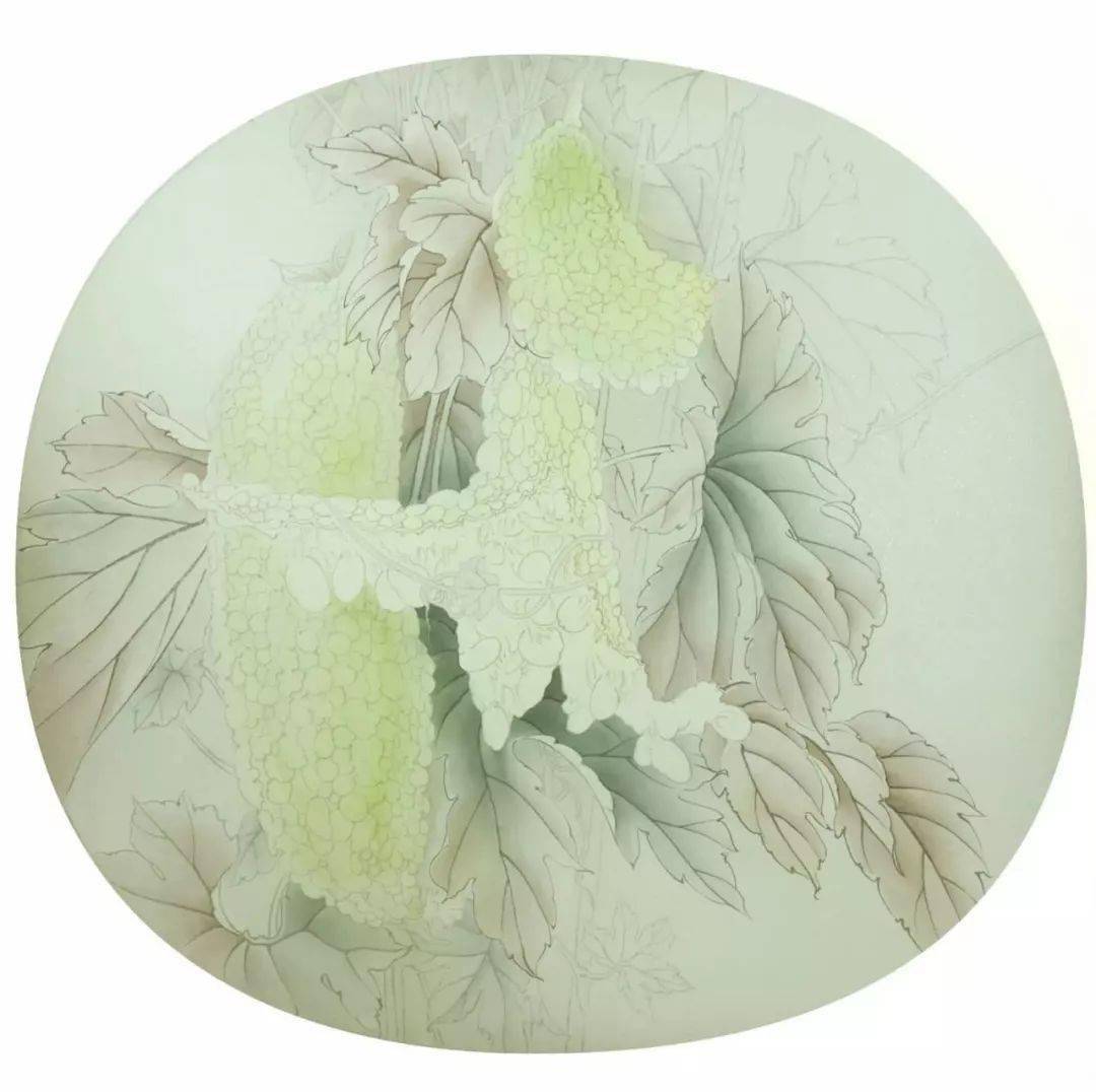 【国画教程】工笔苦瓜《苦尽甘来》图文步骤_叶子和_基础_颜色