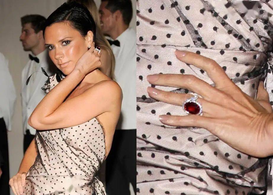 贝嫂 2010 年蓝宝石戒指明星中喜欢买抢风头珠宝的大有人在,比如