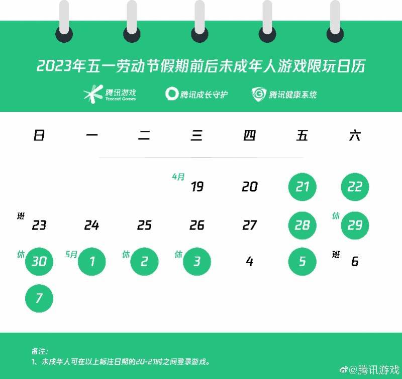 玩游戏也要调休！腾讯游戏、网易游戏发布五一限玩通知