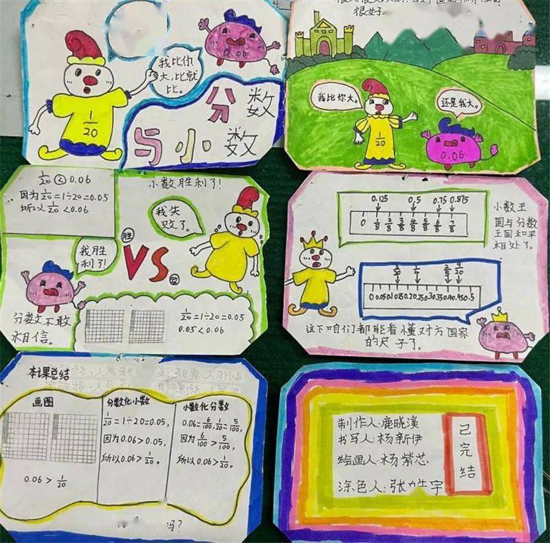 引导五年级学生以数学故事为素材,设计出色彩鲜艳,创意满满的数学绘本