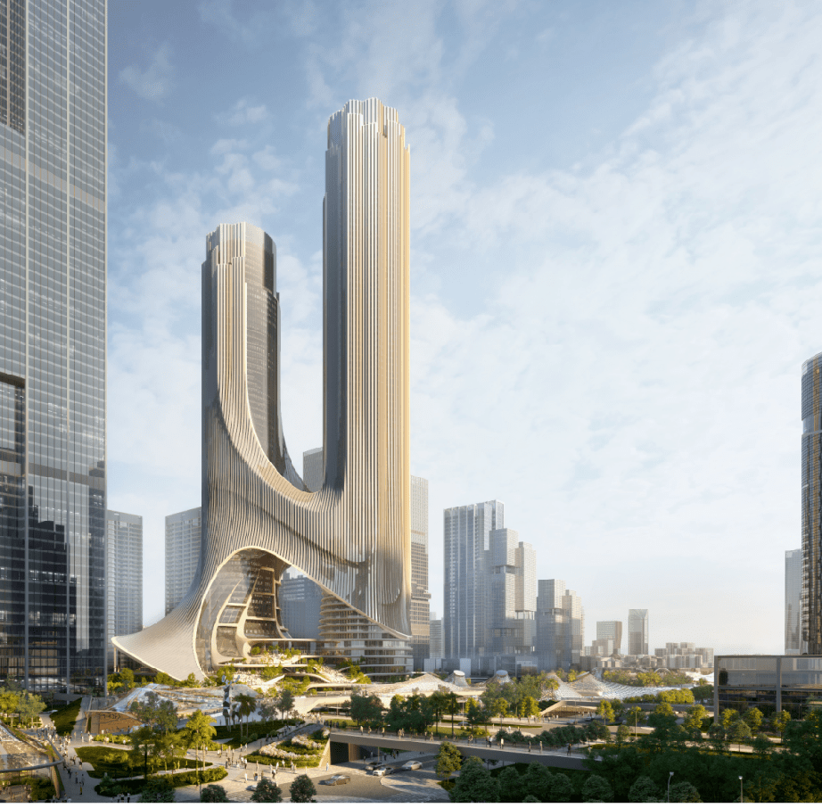 深圳超级总部基地c塔照明设计赏析_建筑_城市_灯光