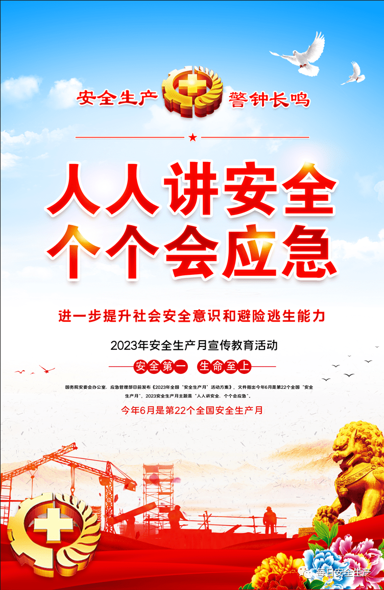 【最新】2023安全生产月海报,挂图,直接印刷_专题_培训