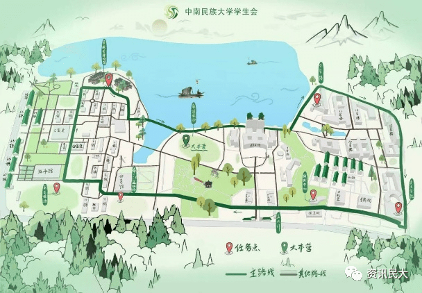 中南民族大学卫星地图图片