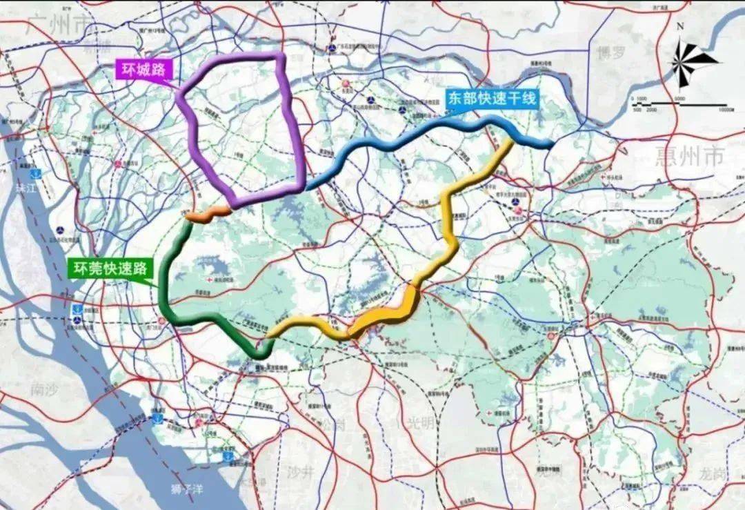续建项目:环莞快速路三期莞深高速至东部快速路段工程项目起于莞深