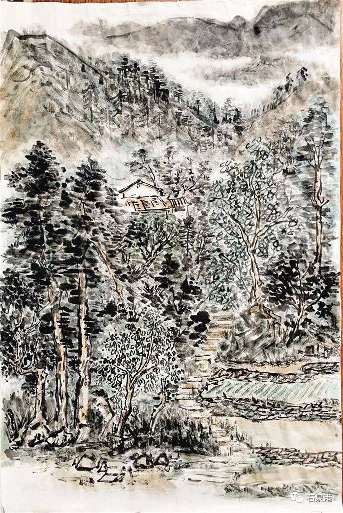 来品品丨书画家笔下的中坝!_石泉_ta_合作