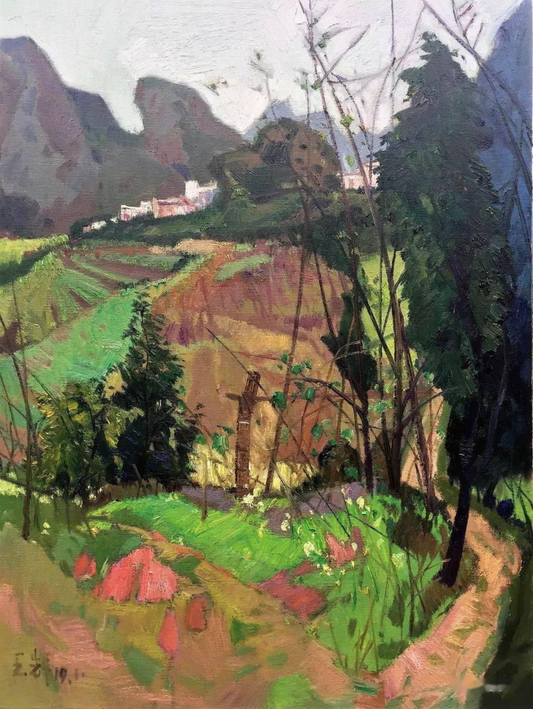 【写生啦】远方|当代画家油画风景作品_cmx_布面_丁一