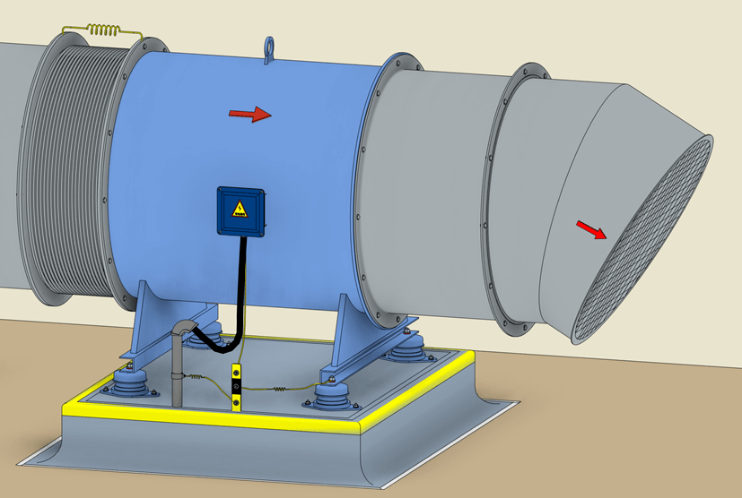 三维图简析屋面风机安装控制要点_设备_防水层_基础