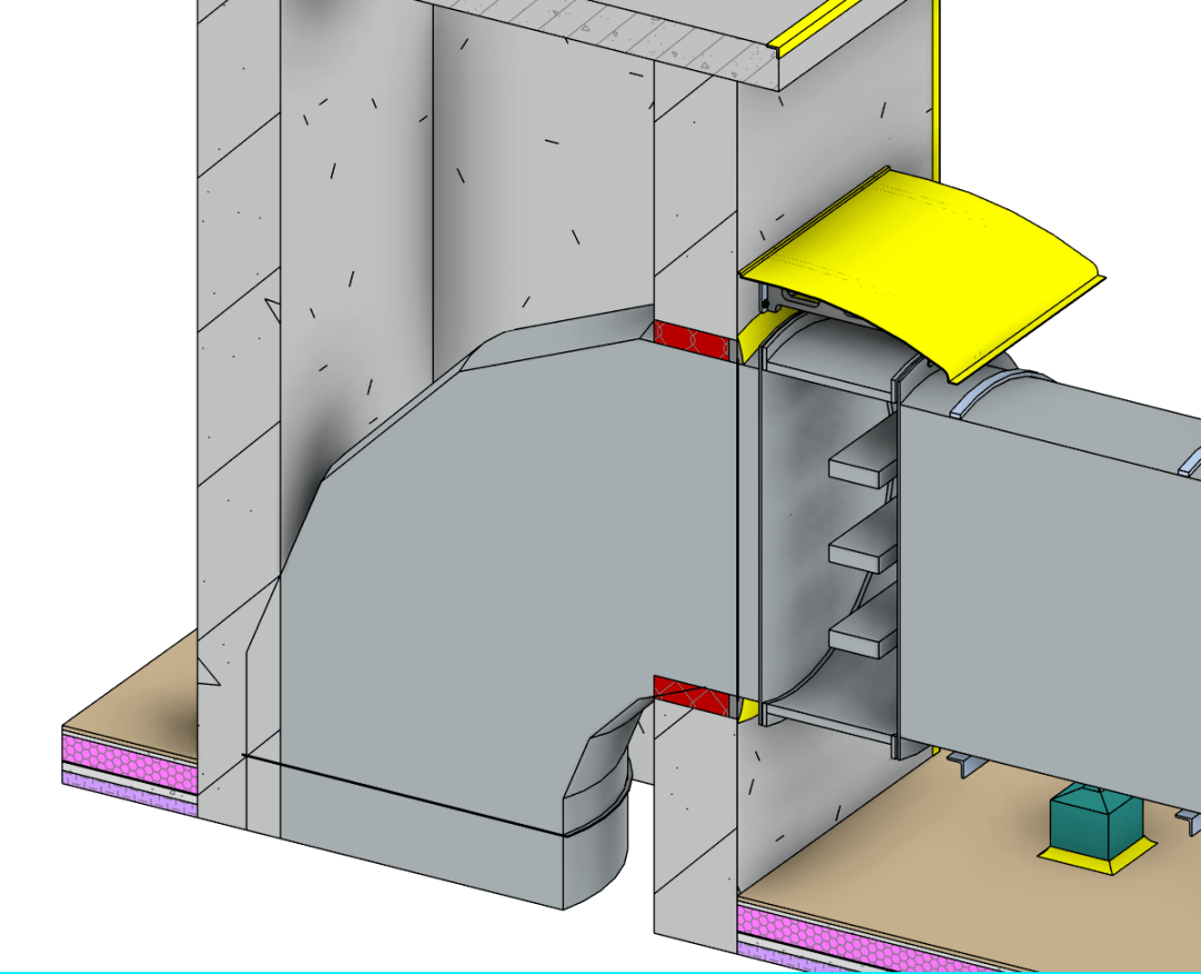 三维图简析屋面风机安装控制要点