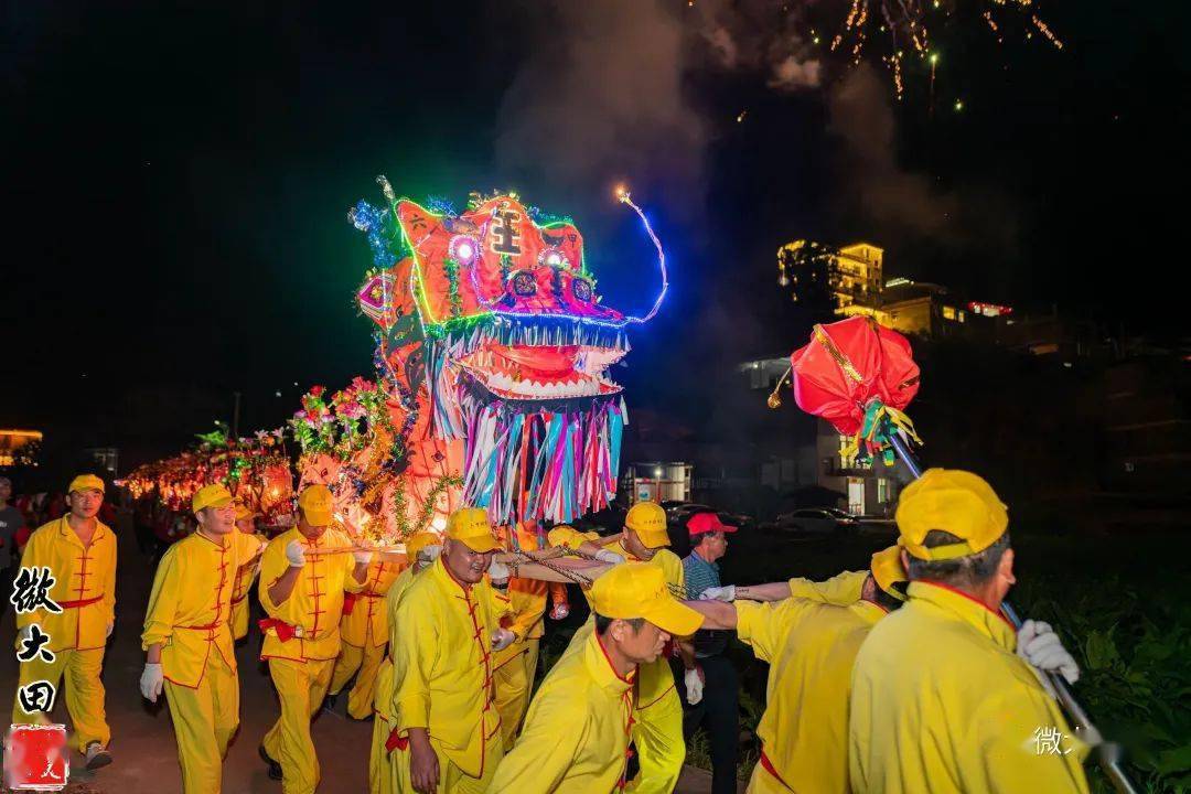 2023大田五月板凳龙震撼上演,现场热闹非凡!_大石_村民_武陵