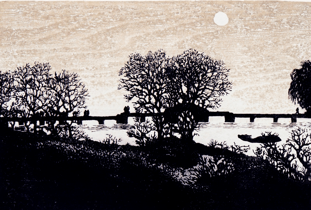 刀痕水迹——— 陆放版画作品欣赏_西湖_人物_戏曲