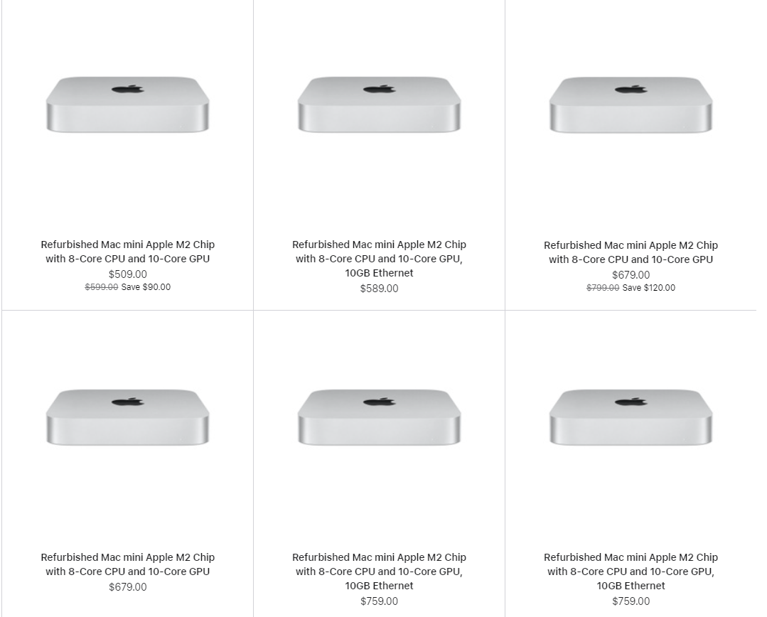苹果海外上架翻新款M2 Mac mini 价格为509美元起