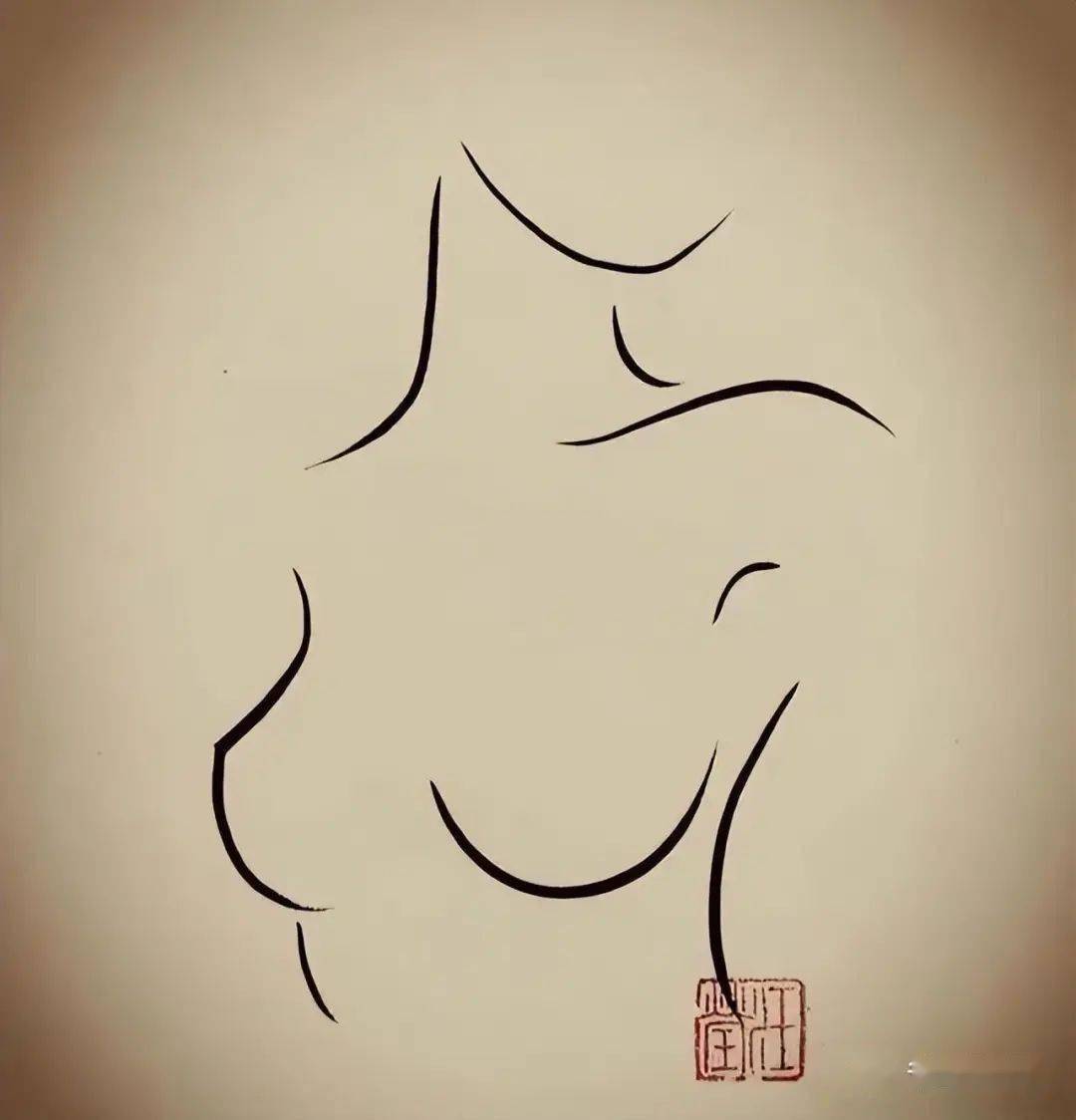 极简人体,就是这么优美!_动态_头像_画法