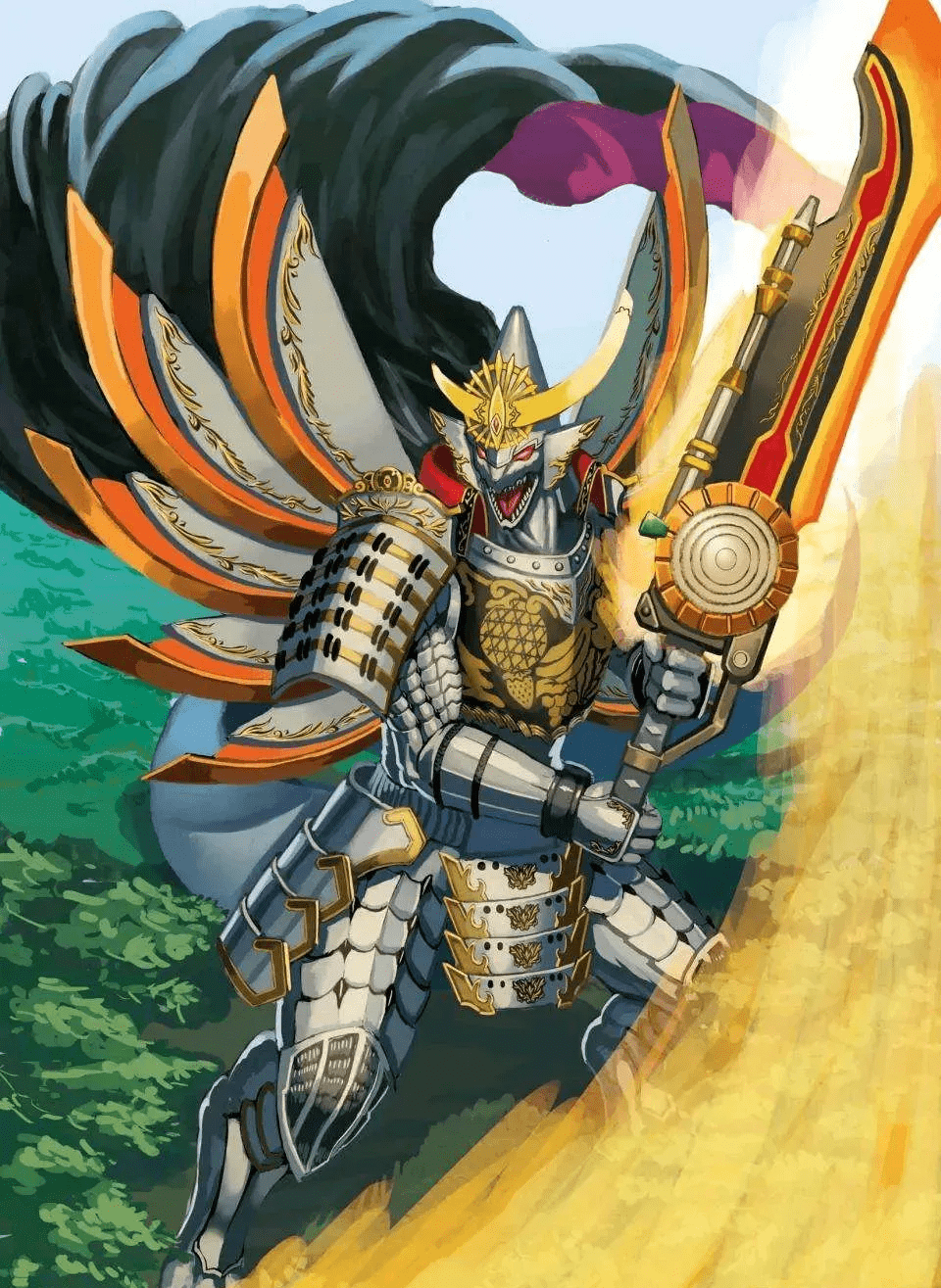 穿着武士铠甲的龙形假面骑士,假面骑士中穿龙形铠甲的骑士还是比较