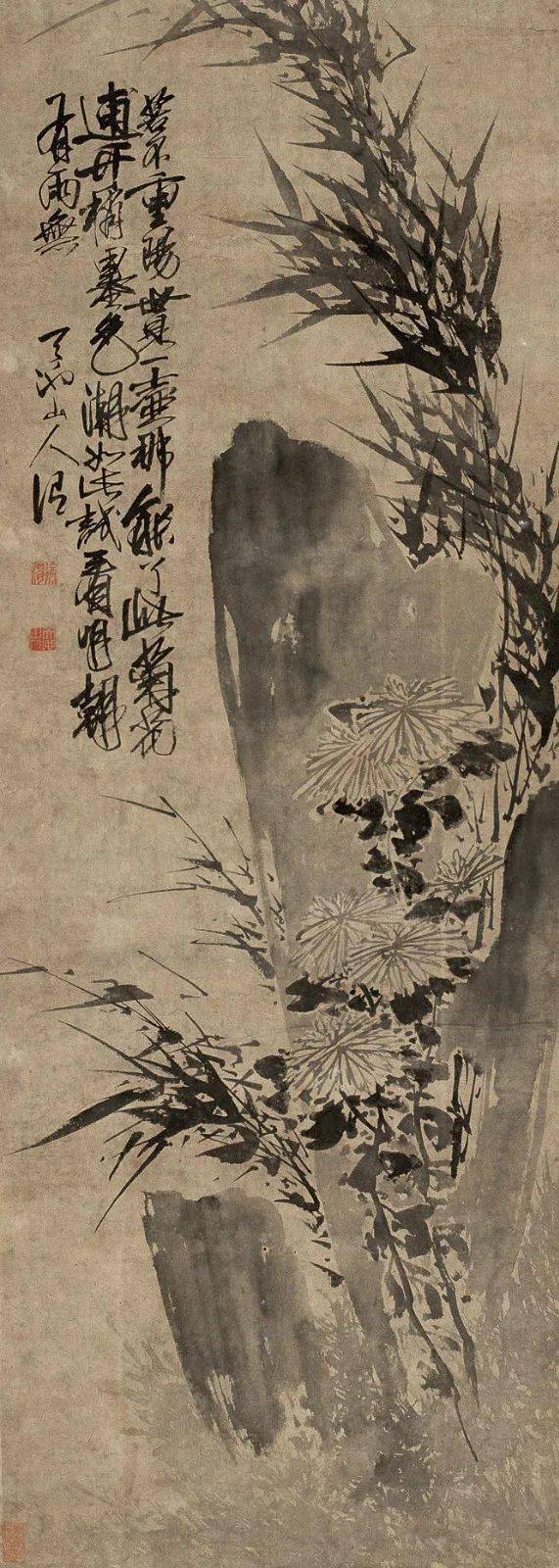 徐渭写竹，狂放不羁，墨气淋漓_水仙_竹子_竹卷