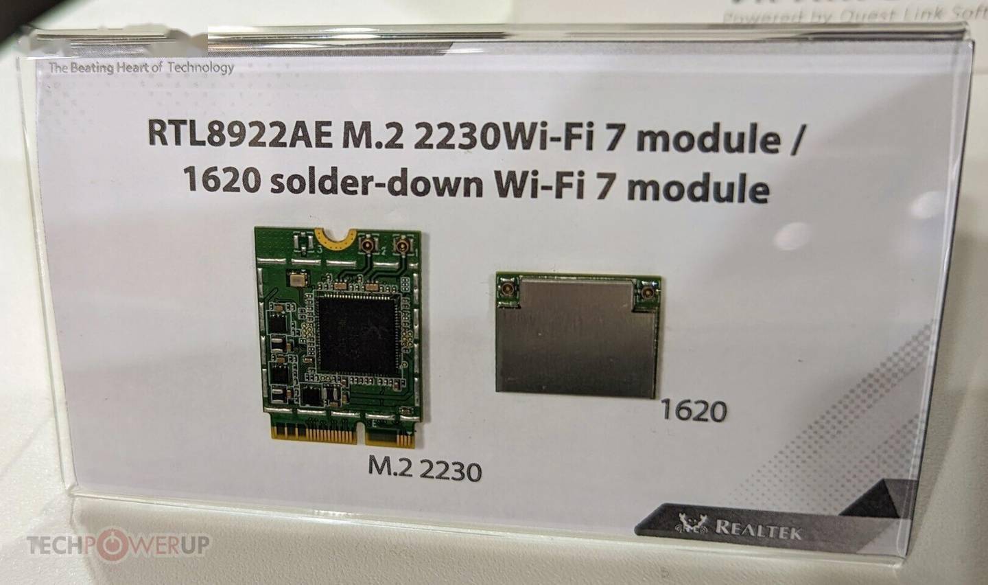 瑞昱展示最新Wi-Fi 7模块 可实现1948Mbps的传输速率