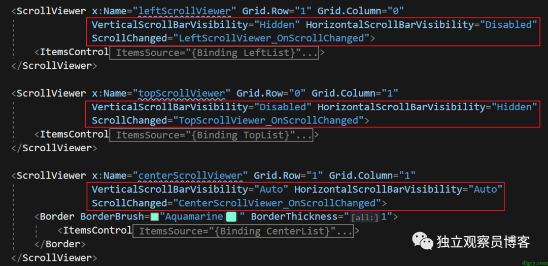 WPF 多个 ScrollViewer 滚动同步_内容_区域_宽度