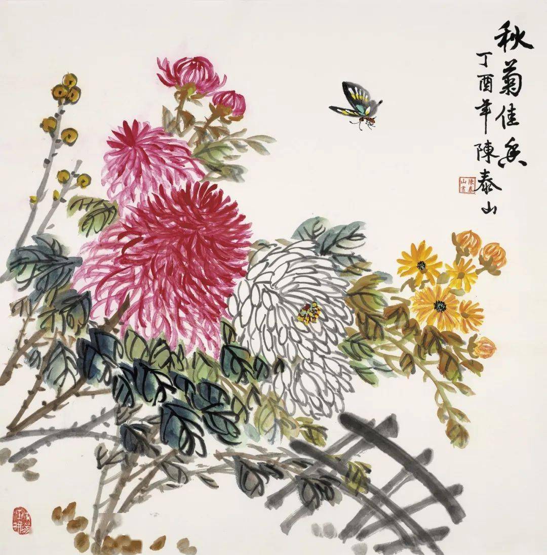 秋菊佳香69cm x 69cm陈怀德陈怀德1950年代出生于浙江浦江,自小受家庭