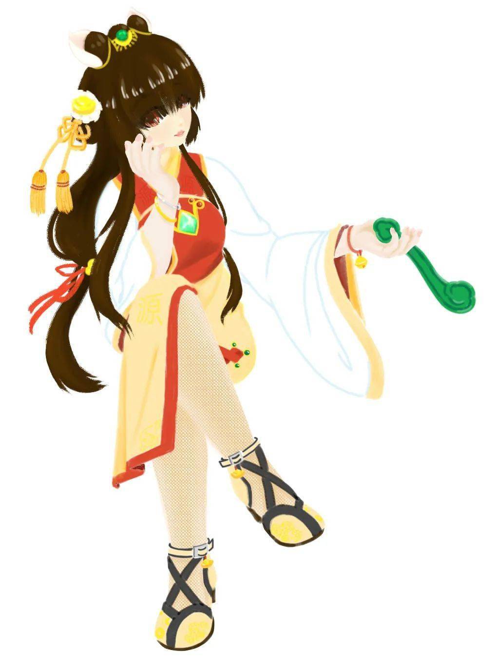 【顶呱呱画室】大中华寻宝记女团出道!_神兽_作品_拟人