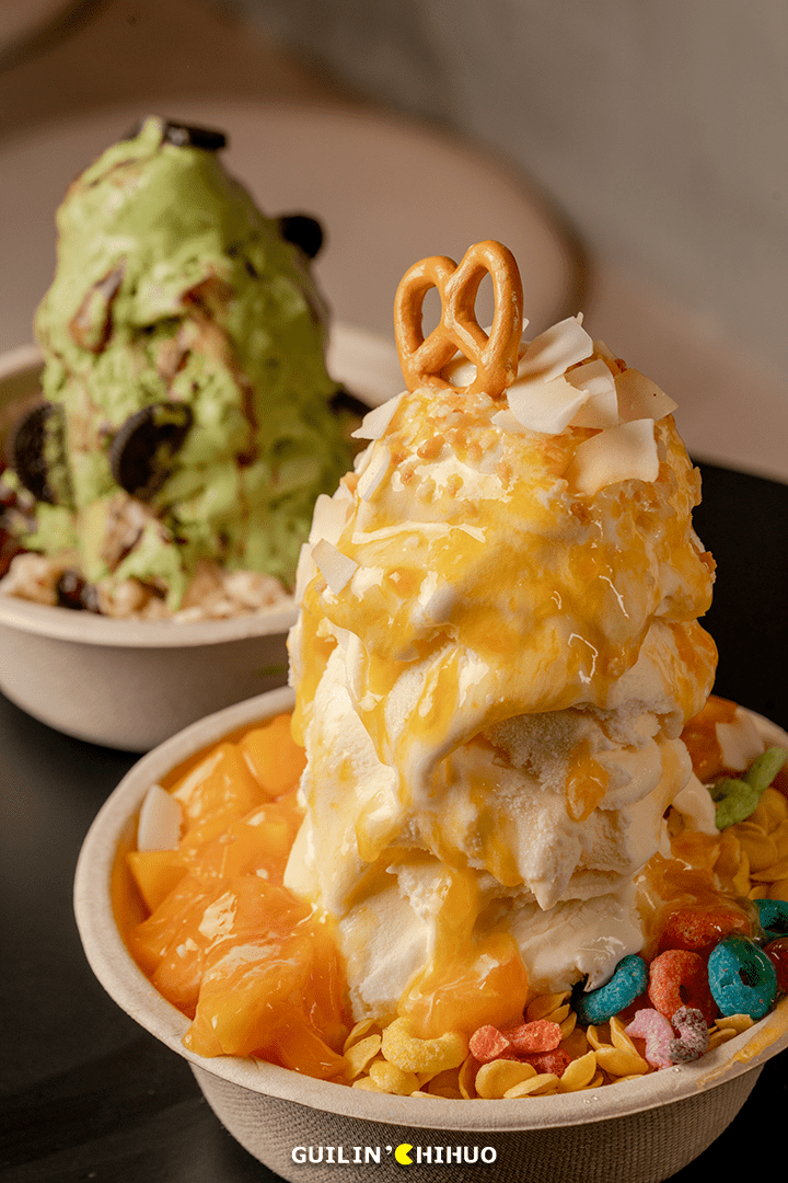 桂林独①家榴莲甜品专店出新品啦,「冰淇淋刨冰塔」香甜冰凉超多料!