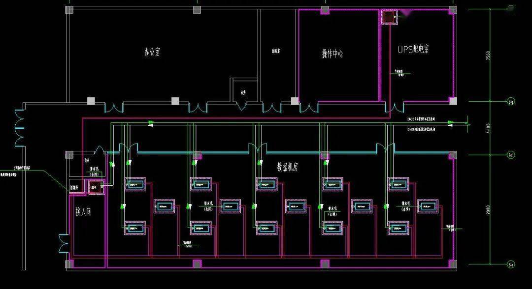 一套完整的b级弱电机房工程施工图纸,模块化机房设计_资料_智能化_薛