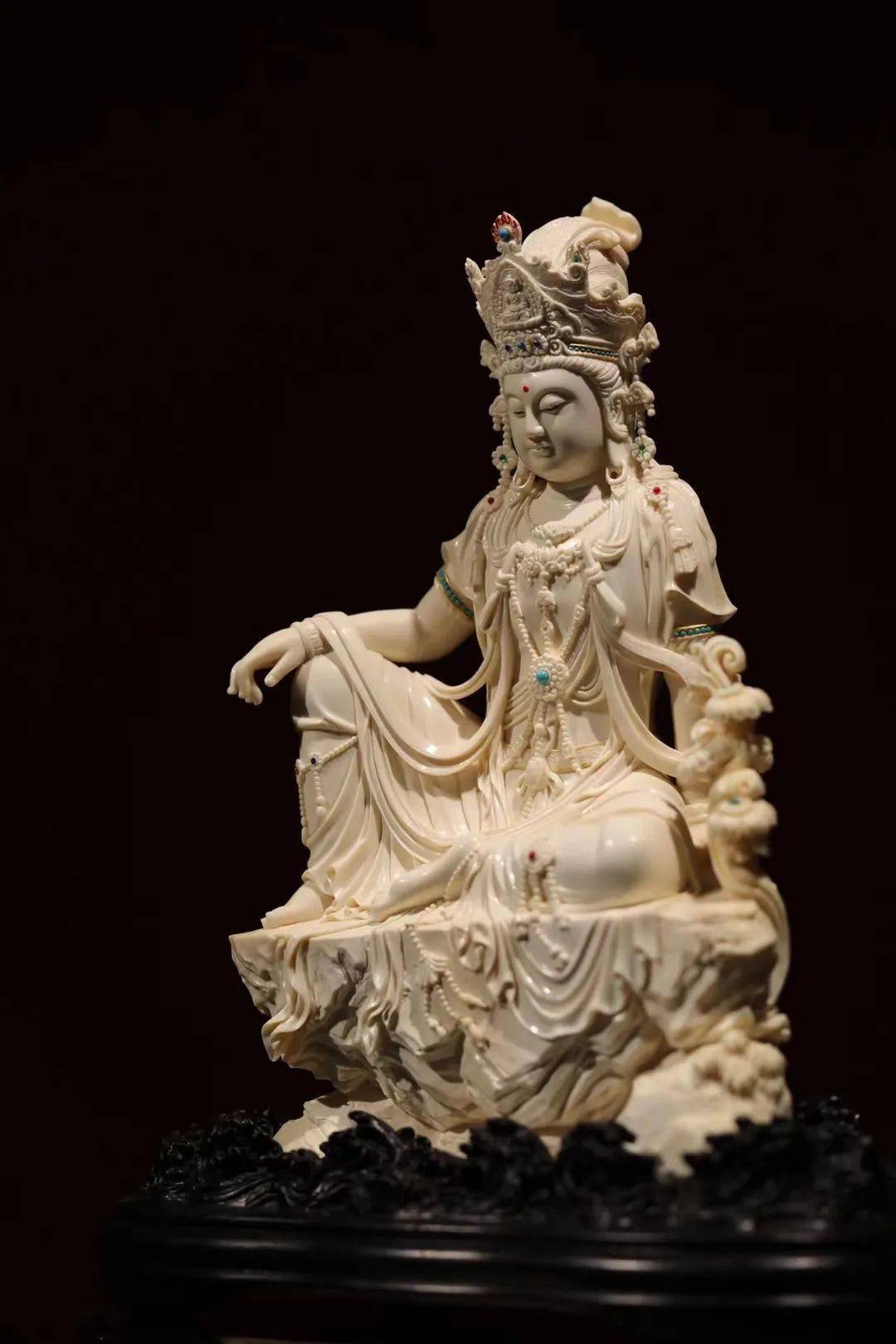 【巨匠严选】猛犸极品61水月观音名家造像_雕刻_雕塑_推广